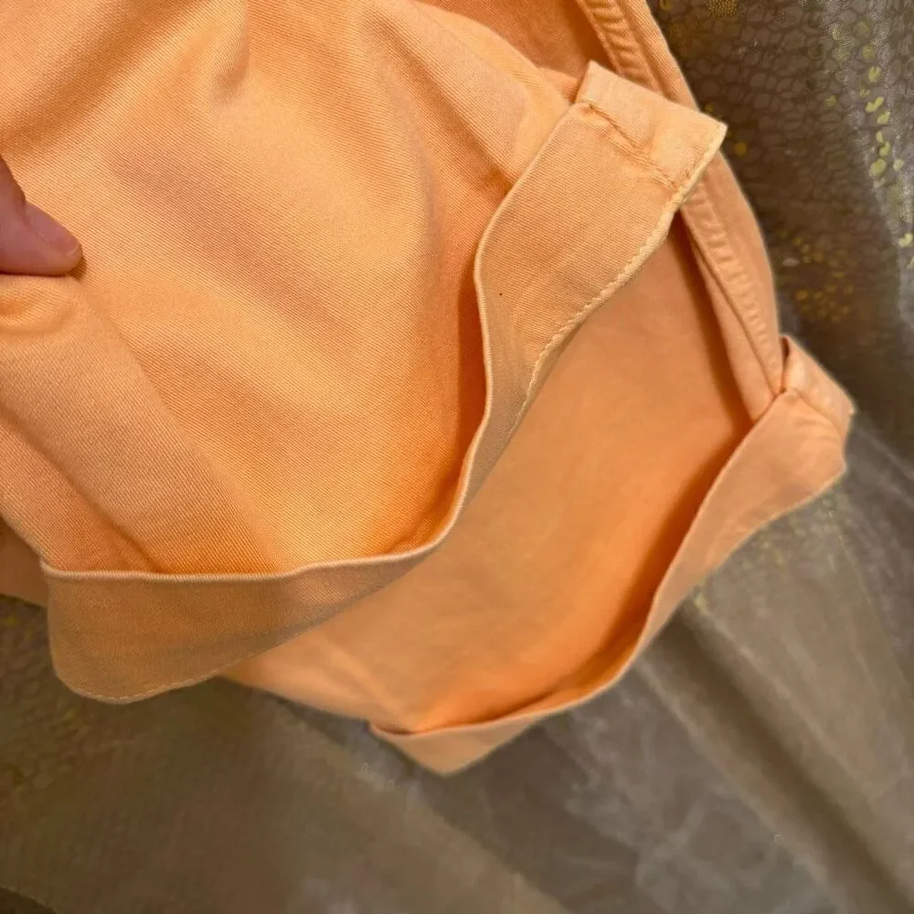 Free People Addy Wide Leg Chino Pants Pastel Light Orange Size 4 NWOT - Picture 6 of 14